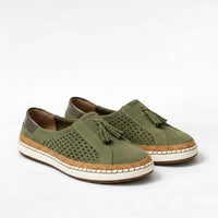 Lyndora Women's Orthotic Slip-On Sneakers in Green
