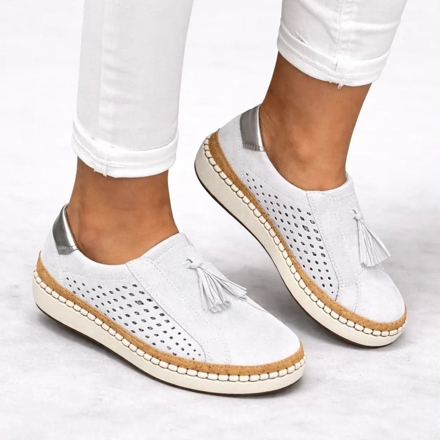 Lyndora Women's Orthotic Slip-On Sneakers in White