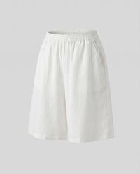 Lyra Airy Linen Shorts in White