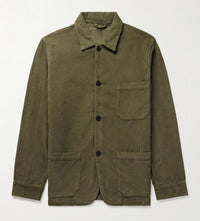 Lyra Casual Corduroy Jacket in Olive Green