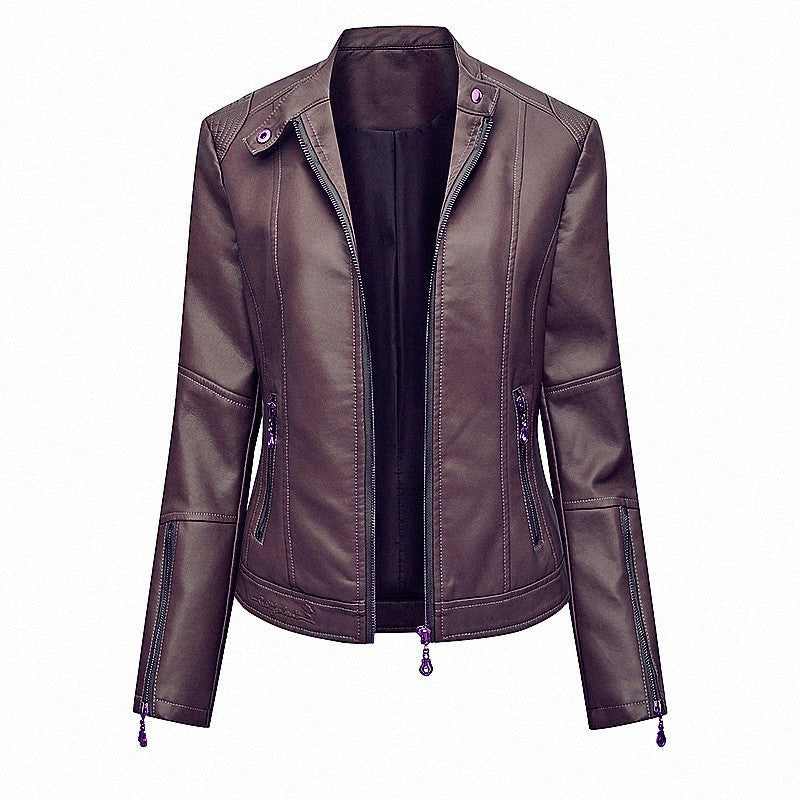 Lyra Leather Jacket in Brown