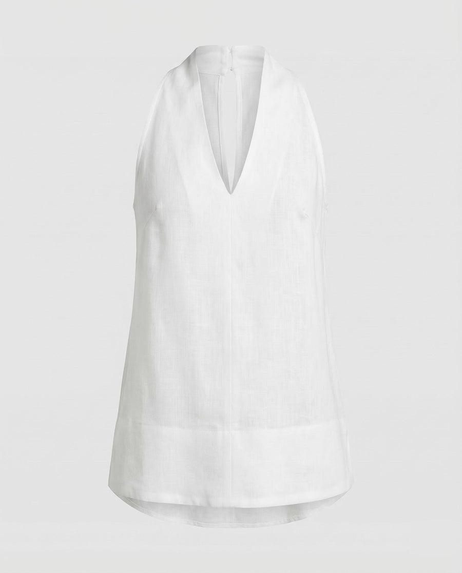 Lyra Linen Blend Tunic in White
