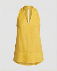 Lyra Linen Blend Tunic in Yellow