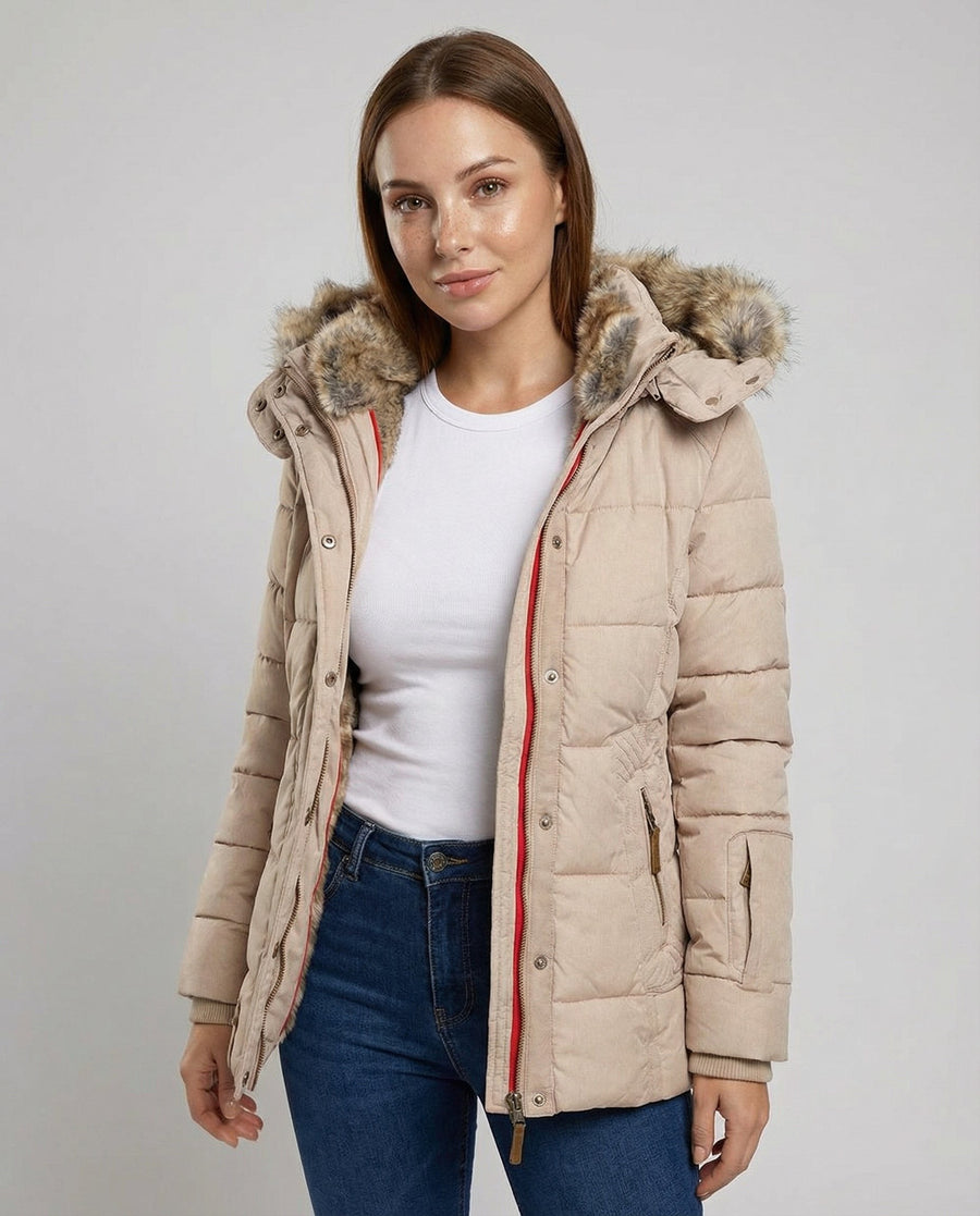 Lyra Warm Jacket in Beige