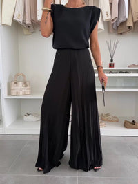 Lyralynn Women's Two Piece Sleeveless Set in Black