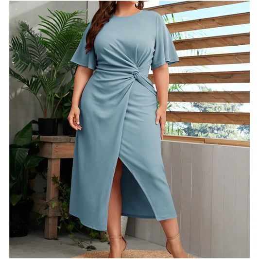 Luxe Butterfly Sleeve Evening Formal Party Wedding Dress