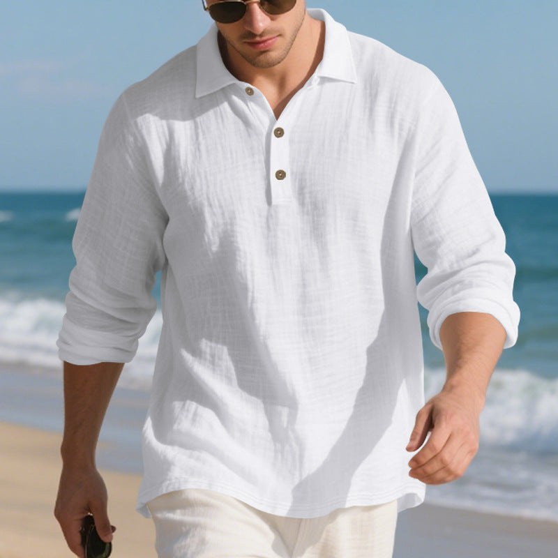 Maarten Casual Linen Shirt with Button Front