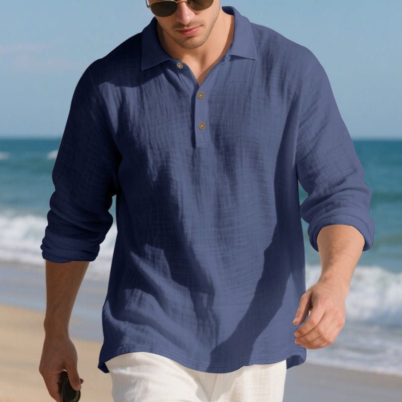 Maarten Casual Linen Shirt with Button Front