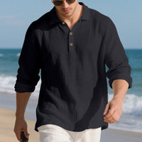 Maarten Casual Linen Shirt with Button Front