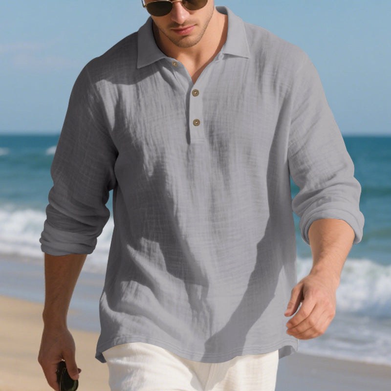 Maarten Casual Linen Shirt with Button Front