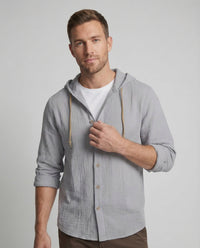 Maarten Linen Shirt with Hood