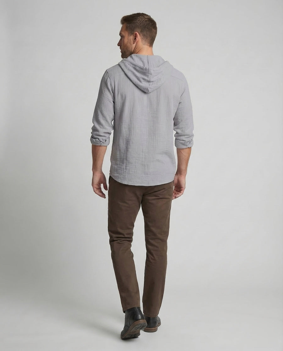 Maarten Linen Shirt with Hood