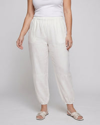 Mabel Airy Linen Trousers with Elastic Waist