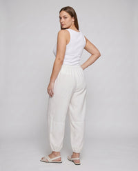 Mabel Airy Linen Trousers with Elastic Waist