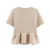 Mabel Blouse with Short Sleeve and Ruffles
