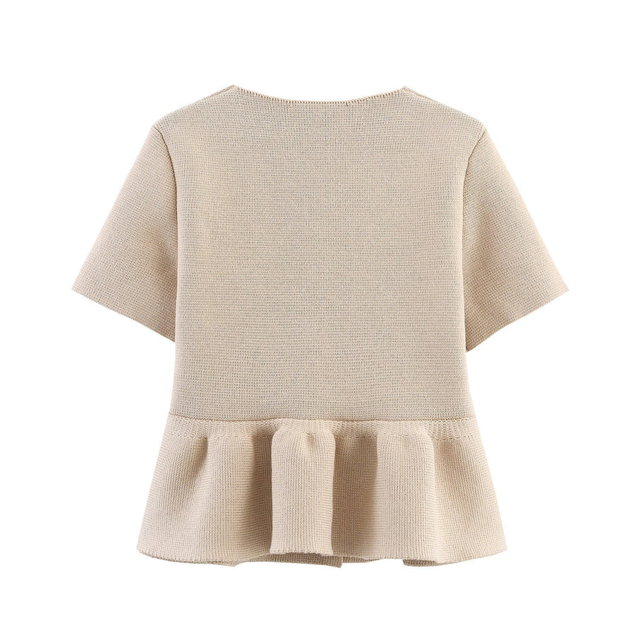 Mabel Blouse with Short Sleeve and Ruffles