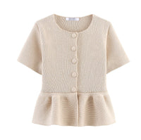Mabel Blouse with Short Sleeve and Ruffles in Wie Abgr&Bildet