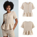 Mabel Blouse with Short Sleeve and Ruffles