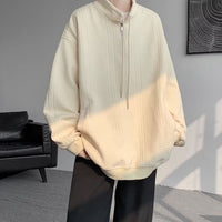 Mabel Casual Sweater with Stand Collar in Apricot