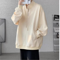 Mabel Casual Sweater with Stand Collar in Black