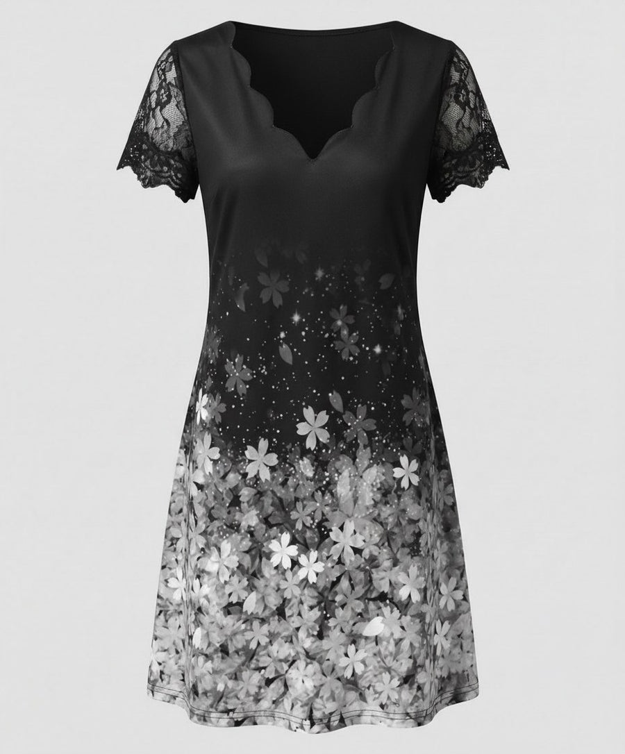 Mabel Elegant Dress in Silver