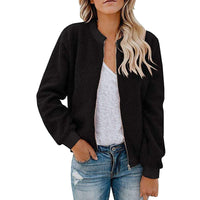 Mabel Jacket with Stand Collar in Black