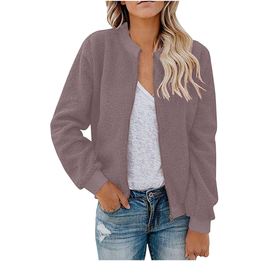 Mabel Jacket with Stand Collar in Light Purple
