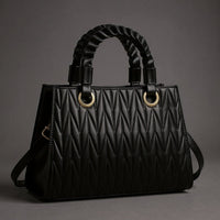 Madeleine Diamond Quilted Handbag in Charcoal