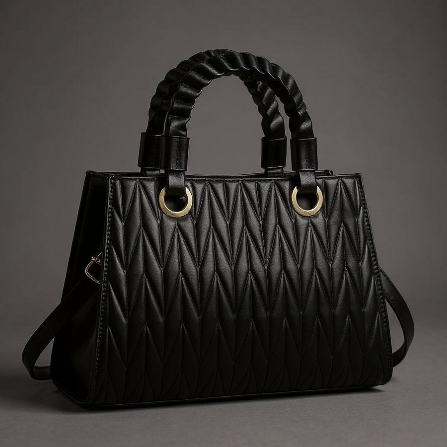 Madeleine Diamond Quilted Handbag in Charcoal