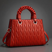 Madeleine Diamond Quilted Handbag in Crimson