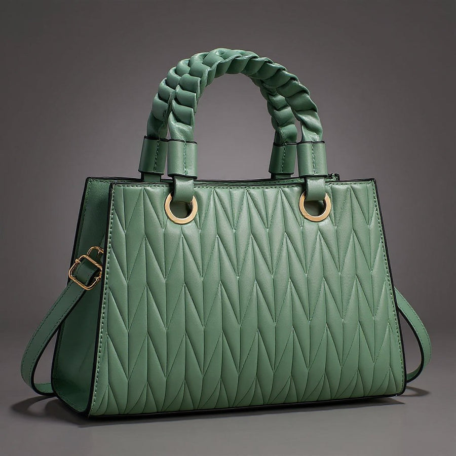 Madeleine Diamond Quilted Handbag in Teal
