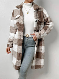 Mae Coat with Button Front in Brown