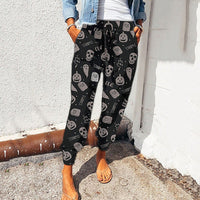 Mae Elegant Trousers with Elastic Waist in Black