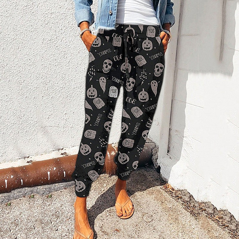 Mae Elegant Trousers with Elastic Waist in Black