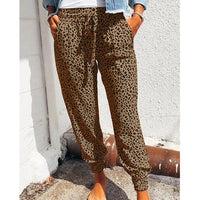 Mae Elegant Trousers with Elastic Waist in Brown