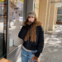 Mae Lightweight Jacket with Hood in Black