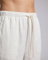 Mae Linen Trousers with Elastic Waist and Pockets