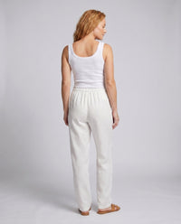 Mae Linen Trousers with Elastic Waist and Pockets