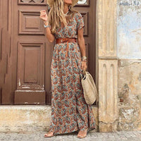 Maeve Boho Dress in Brown