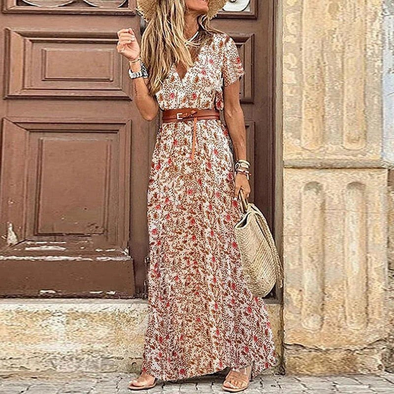 Maeve Boho Dress in Red