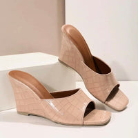 Maeve Wedge Sandals in Rose Taupe