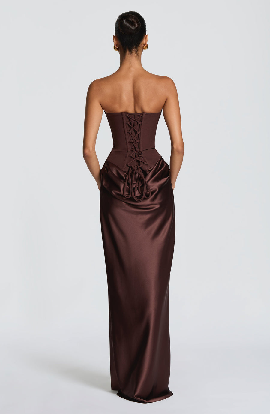 Agnes Maxi Dress – Plum Brown