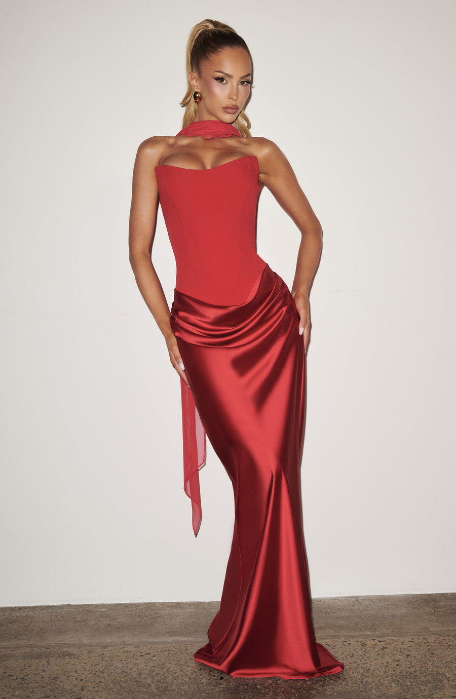 Agnes Maxi Dress – Red
