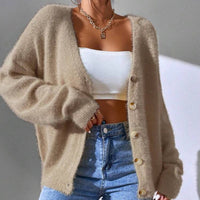 Magnolia Casual Knit Cardigan in Apricot