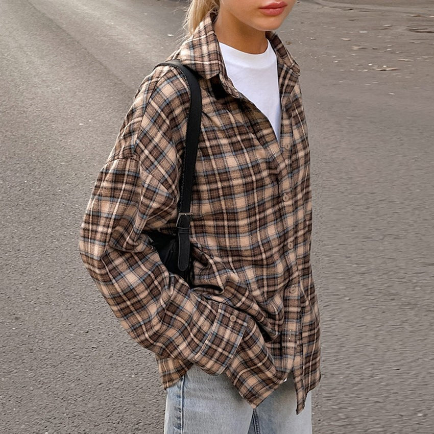 Magnolia Casual Shirt with Checked in Khaki