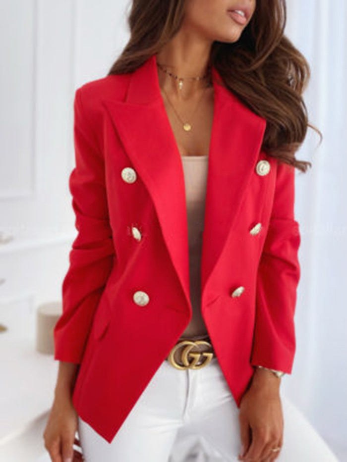 Magnolia Elegant Blazer in Red
