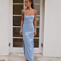 Magnolia Elegant Satin Maxi Dress with Side Split