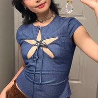 Magnolia Top with Lace-Up