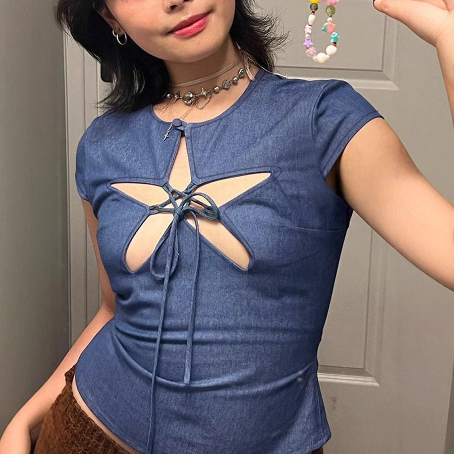 Magnolia Top with Lace-Up