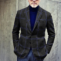 Magnus Blazer with Checked in Black